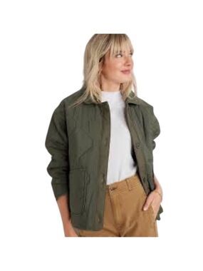 OLD NAVY Oversize Hunter Green Quilted Utility Jacket Patch Pockets  Sz 2X